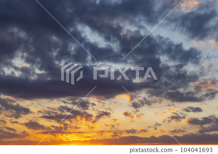 Beautiful sky with cloud before sunset 104041693