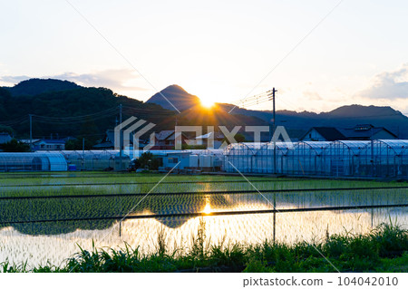 黃昏的田園風光（倒影） 104042010