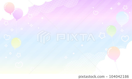 Candy color balloons and sky background material Candy color balloons and sky background material 104042186