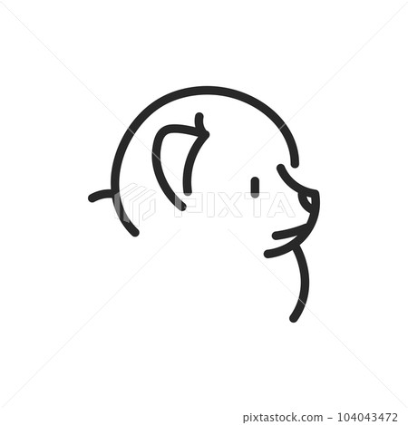 Pomeranian Dog Icon. Vector Outline Editable Sign of of a Fluffy, Small Breed, Domestic Pet Ideal for Dog Lovers, Dog Owners, Pet Care, and Animal Design Needs. Pomeranian Dog Icon. Vector Outline Editable Sign of of a Fluffy, Small Breed, Domestic Pet Ideal for Dog Lovers, Dog Owners, Pet Care, and Animal Design Needs. 104043472