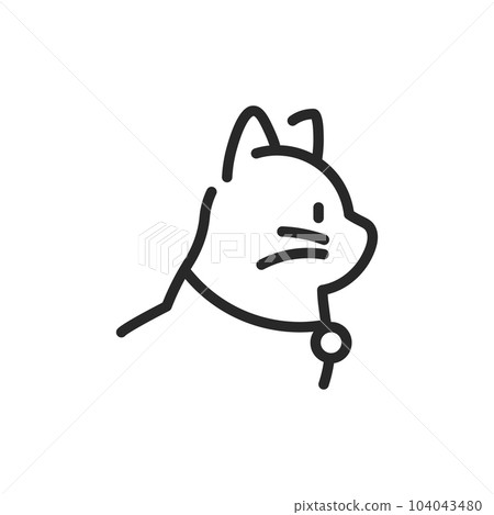 Domestic Cat Icon. Vector Outline Editable Sign of Regular and Adorable Feline Kitty Friend Vector Illustration Domestic Cat Icon. Vector Outline Editable Sign of Regular and Adorable Feline Kitty Friend Vector Illustration 104043480