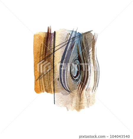 Realistic wooden fibers texture isolated on white background. Watercolor hand draw detailed illustration. Art for design Realistic wooden fibers texture isolated on white background. Watercolor hand draw detailed illustration. Art for design 104043540