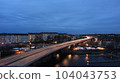 European cityscape night view and highway 104043753
