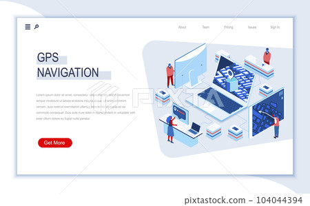 GPS navigation isometric landing page. Geolocation and navigation system, global orientation, route and direction. Digital technology and devices. Busy people in work situation 3d vector isometry. GPS navigation isometric landing page. Geolocation and navigation system, global orientation, route and direction. Digital technology and devices. Busy people in work situation 3d vector isometry. 104044394
