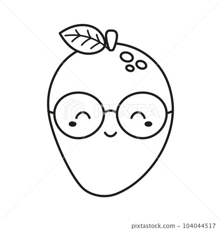 Humanized Mango vector illustration of mango character in... - Stock Illustration ...