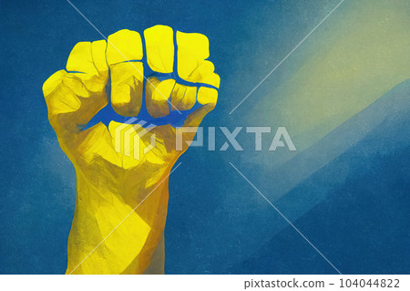 Stand with Ukraine. Ukraine's Independence Day. Concept AI-generated image 104044822