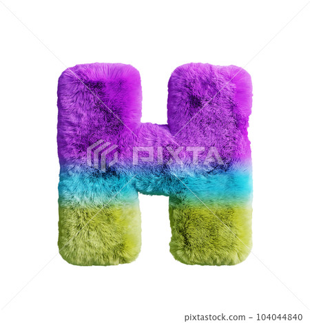 uppercase H. Fluffy letters in pastel colors. uppercase H. Fluffy letters in pastel colors. 104044840