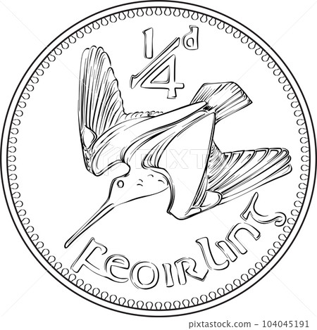 Irish money Pre-decimal gold coin Farthing Irish money Pre-decimal gold coin Farthing 104045191