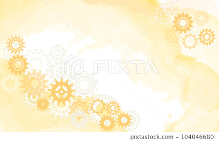 Vector watercolor background with gears Vector watercolor background with gears 104046680