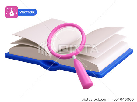 Magnifying Glass And Open Book 104046800