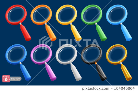 Magnifying Glass Set 3D 104046804