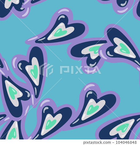 Vintage hearts seamless pattern. 14 february wallpaper. Valentine's Day backdrop. 104046848