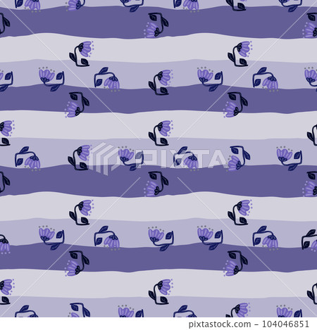 Contemporary flower seamless pattern. Cute stylized flowers background. Decorative naive botanical wallpaper. 104046851