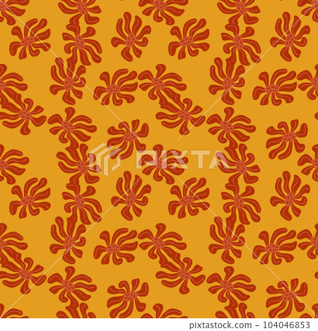 Vintage stylized flowers background. Decorative retro abstract bud flower seamless pattern. Vintage stylized flowers background. Decorative retro abstract bud flower seamless pattern. 104046853