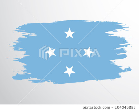 Brush vector flag of Micronesia Brush vector flag of Micronesia 104046885