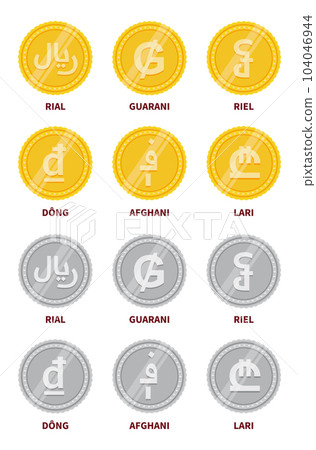 Set of vector money signs. Set of vector money signs. 104046944