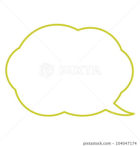 Simple and easy to use cloud speech bubble 104047174
