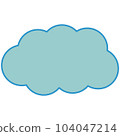 Simple and easy to use cloud speech bubble 104047214