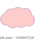 Simple and easy to use cloud speech bubble 104047216