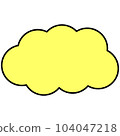Simple and easy to use cloud speech bubble 104047218