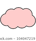 Simple and easy to use cloud speech bubble 104047219