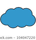 Simple and easy to use cloud speech bubble 104047220