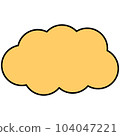 Simple and easy to use cloud speech bubble 104047221