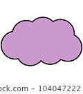 Simple and easy to use cloud speech bubble 104047222