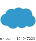 Simple and easy to use cloud speech bubble 104047223
