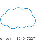 Simple and easy to use cloud speech bubble 104047227