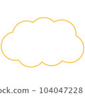Simple and easy to use cloud speech bubble 104047228