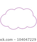 Simple and easy to use cloud speech bubble 104047229
