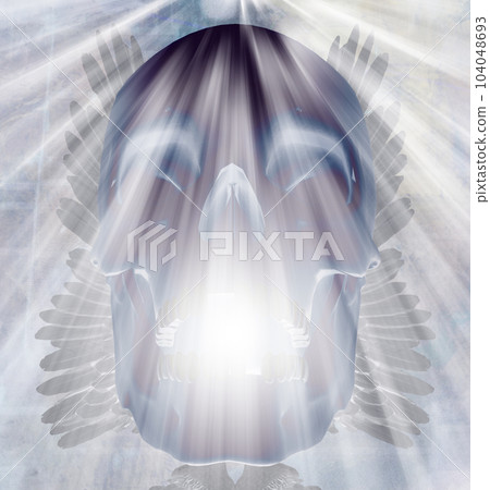 Skull in holy light Skull in holy light 104048693