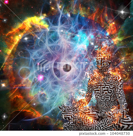 Flaming meditation Flaming meditation 104048730
