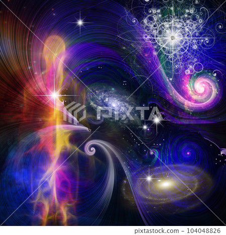 Human soul in vivid space Human soul in vivid space 104048826