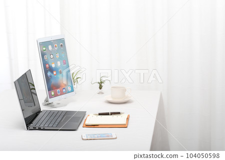 Laptop on the desk Tablet System notebook Laptop on the desk Tablet System notebook 104050598