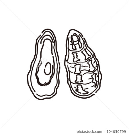 牡蠣圖解(畫線) 牡蠣圖解(畫線) 104050799