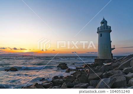 【伊良湖岬燈塔（傍晚）】愛知縣田原市伊良湖町古山 104051240