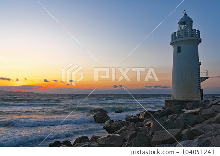 【伊良湖岬燈塔(傍晚)】愛知縣田原市伊良湖町古山 【伊良湖岬燈塔(傍晚)】愛知縣田原市伊良湖町古山 104051241