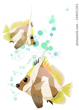 好朋友熱帶魚插畫 104051301