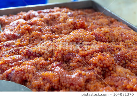 fresh salmon eggs 104051370