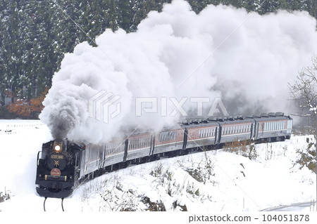 Banetsu West Line SL擁有雪景 104051878