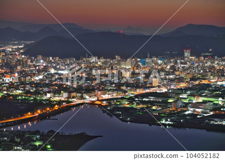 [屋島展望台的景色（夜景）] 香川縣高松市屋島東町屋島山 104052182