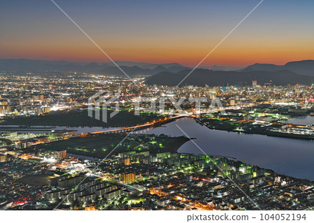 [View from Yashima Observatory (night view)] Mt. Yashima, Yashima Higashimachi, Takamatsu City, Kagawa Prefecture 104052194