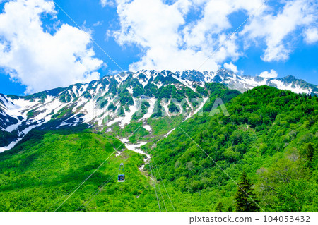 Tateyama in early summer seen from Kurobedaira Tateyama in early summer seen from Kurobedaira 104053432