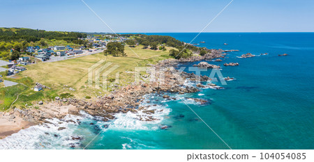 “青森縣”用無人機從海邊拍攝種差海岸 104054085