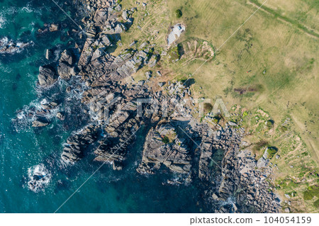Aerial photography "Aomori Prefecture" Drone captures Tanesashi Coast from the sea side Hachinohe City 104054159