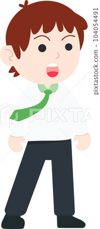 SD Business Man Isolated icons People Cartoon Character Flat illustration Png #75 104054491