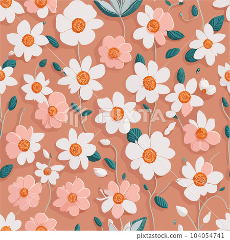 Floral brush strokes seamless pattern background for fashion textiles, graphics, backgrounds and crafts Floral brush strokes seamless pattern background for fashion textiles, graphics, backgrounds and crafts 104054741