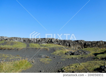 Iceland Bridge Between Continents Summer 104056931